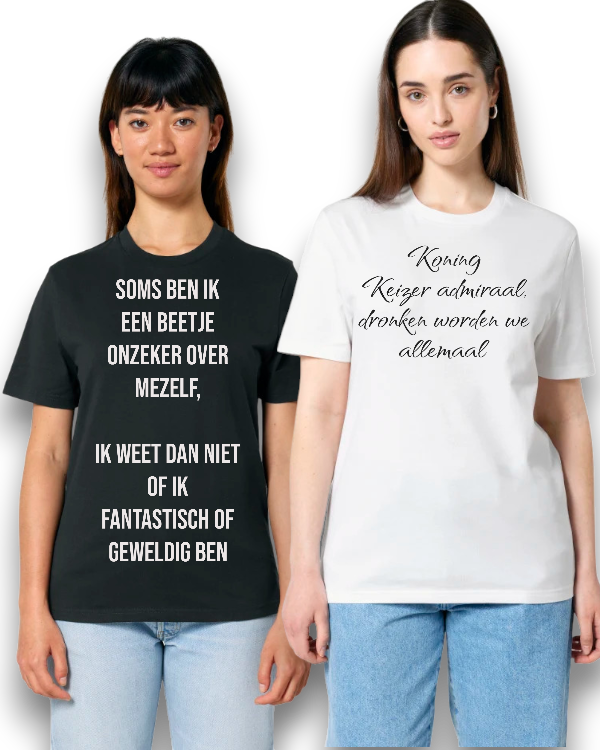 T-shirt met tekst